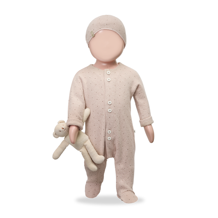 1+ in the family Adrien jumpsuit w/feet - Nude