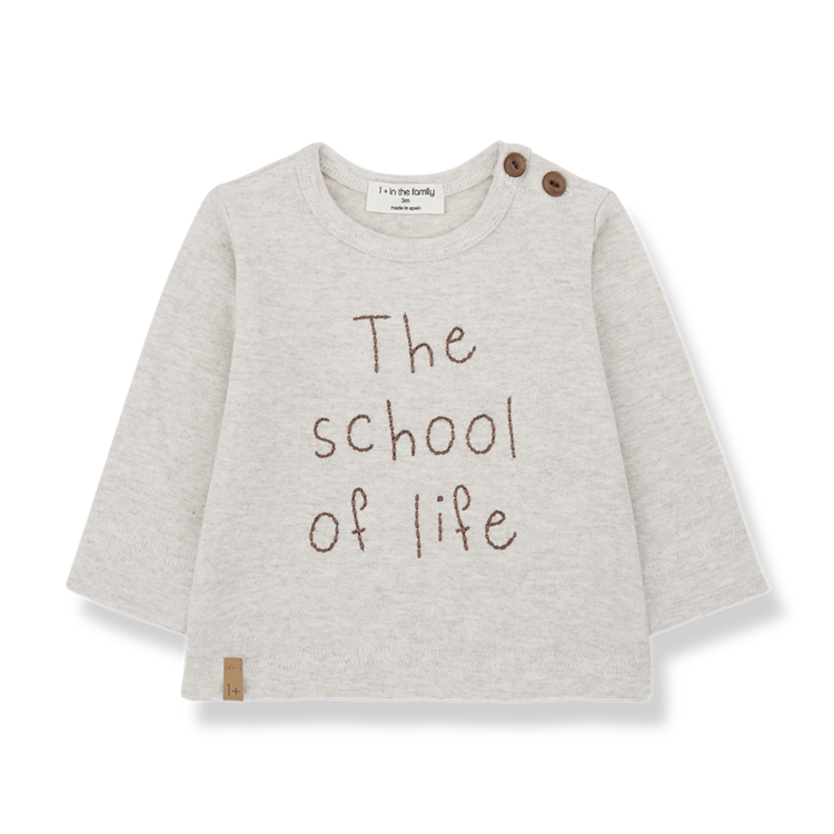 1+ in the family Harald Embroidered T-shirt - Rice