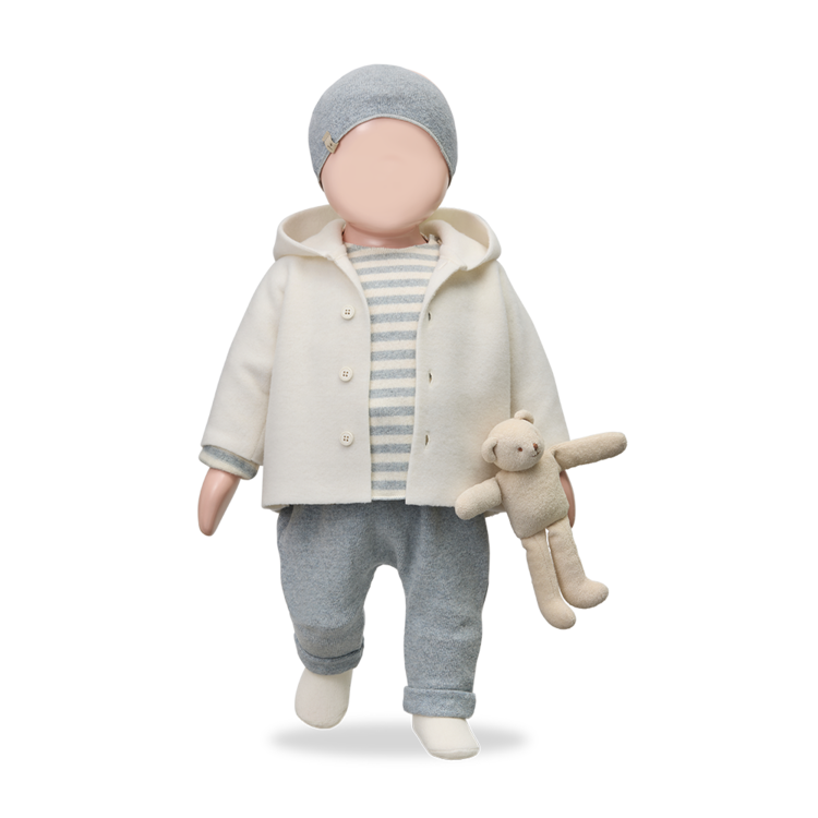 1+ in the family Ayala Hooded Jacket - Ecru