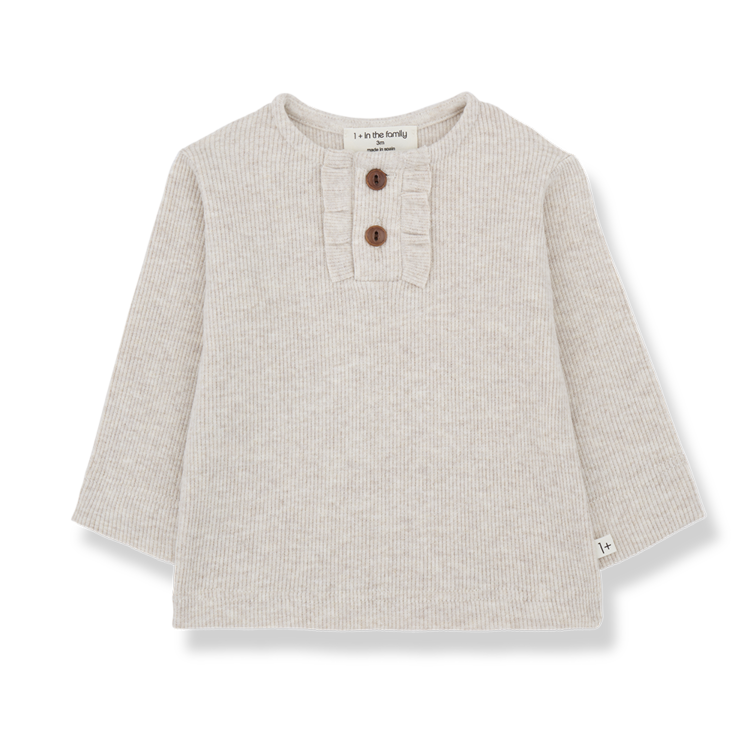 1+ in the family Greta Girly T-shirt - Rice