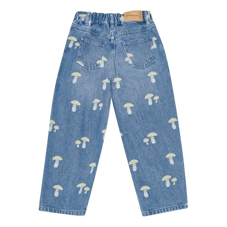 Bruno Bruno Nation Dorethy AOP Jeans - Mid Blue Mushroom