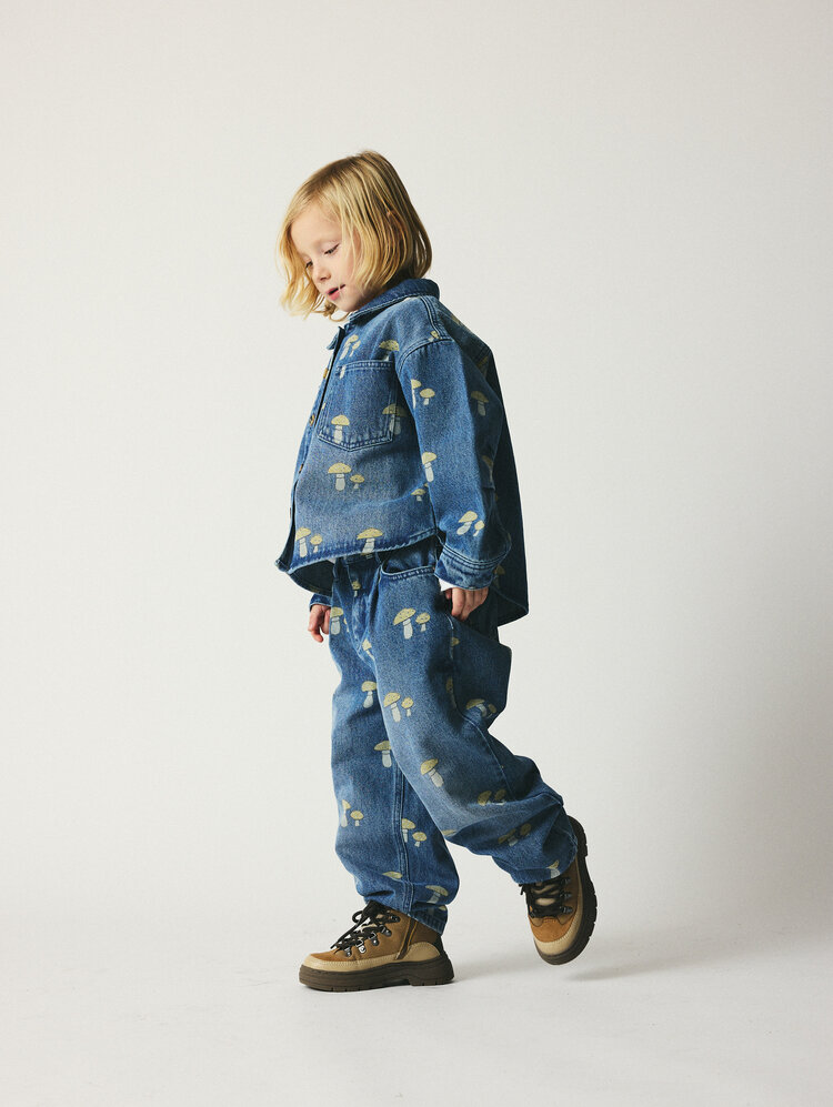 Bruno Bruno Nation Dorethy AOP Jeans - Mid Blue Mushroom