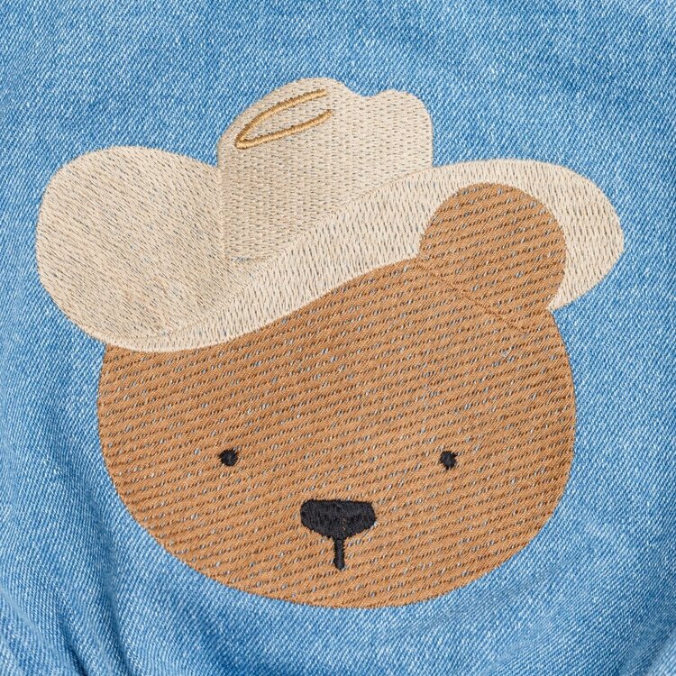 Donsje Amsterdam Lard Denim Jumpsuit Western Bear - Vintage Blue