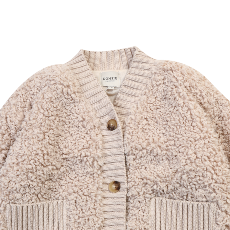 Donsje Amsterdam Olaan Cardigan - Taupe Teddy