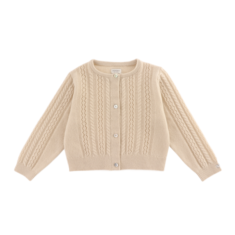 Donsje Amsterdam Danik Merino Wool Cardigan - Soft Sand