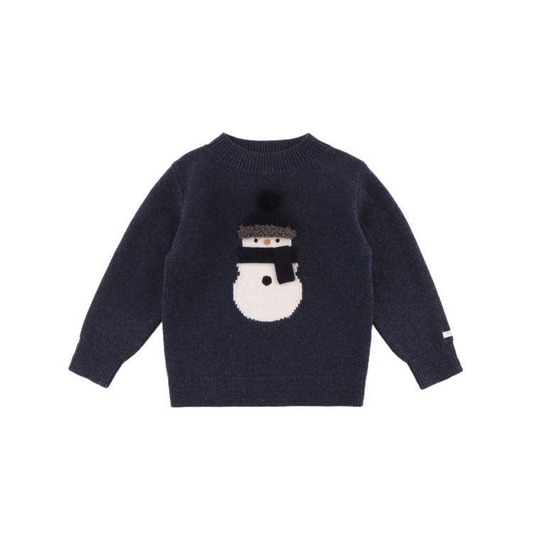 Donsje Amsterdam Denn Sweater Snowman - Blue Marine