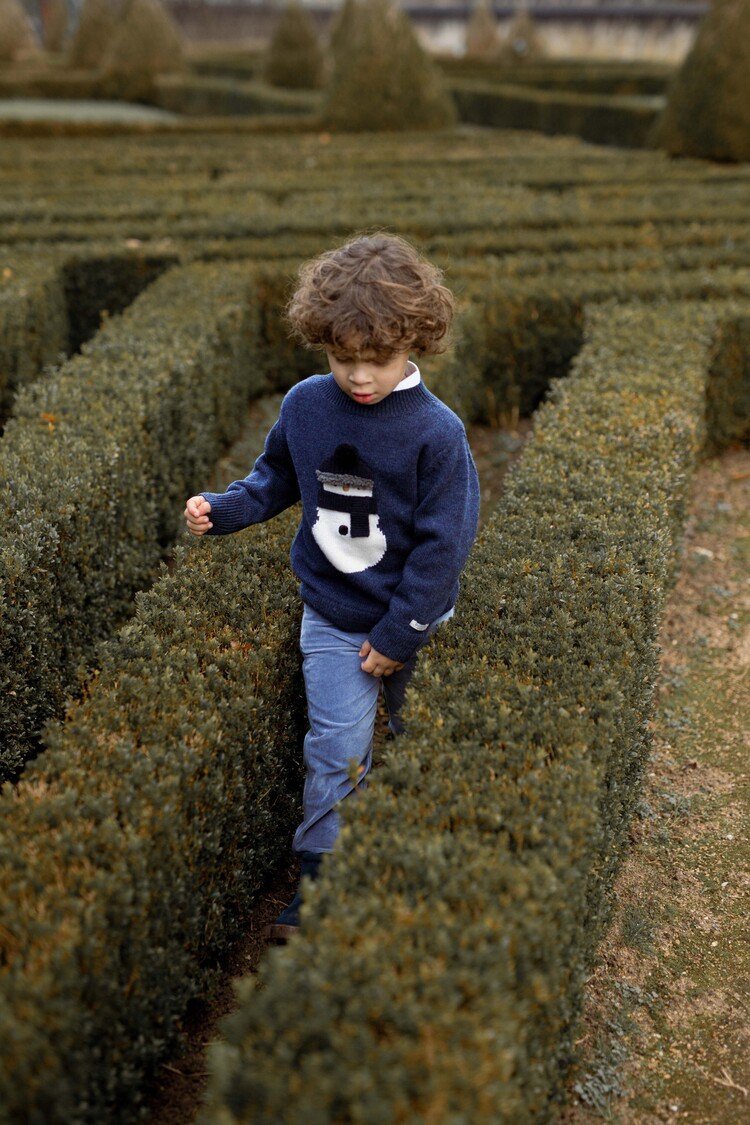 Donsje Amsterdam Denn Sweater Snowman - Blue Marine