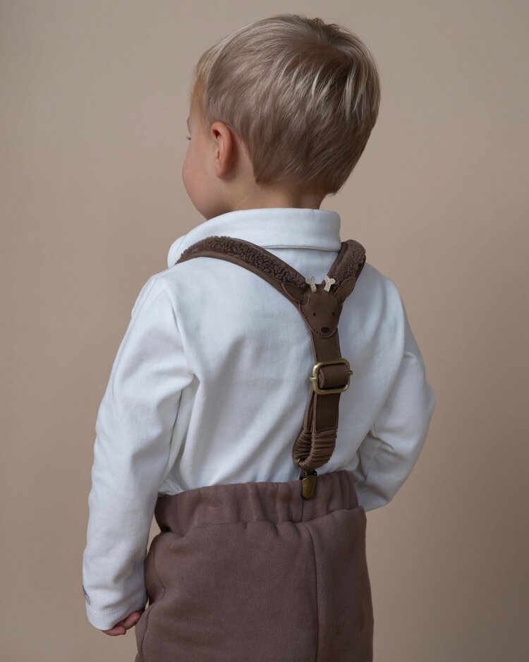 Donsje Amsterdam Tjebbe Suspenders Stag - Hazelnut