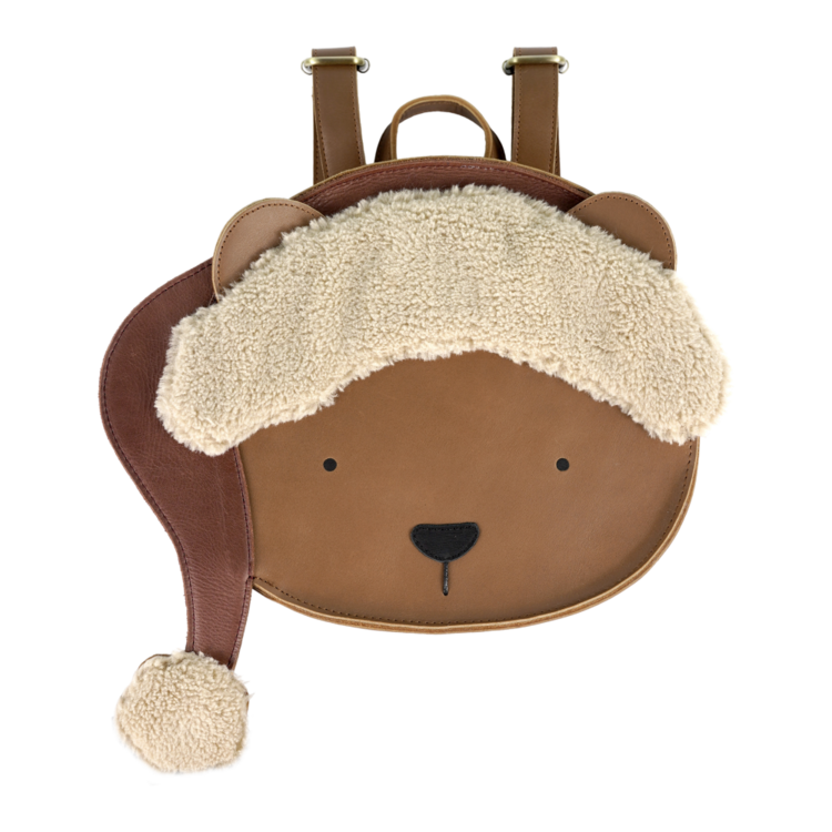 Donsje Amsterdam Snoo Schoolbag Christmas Bear - Cognac