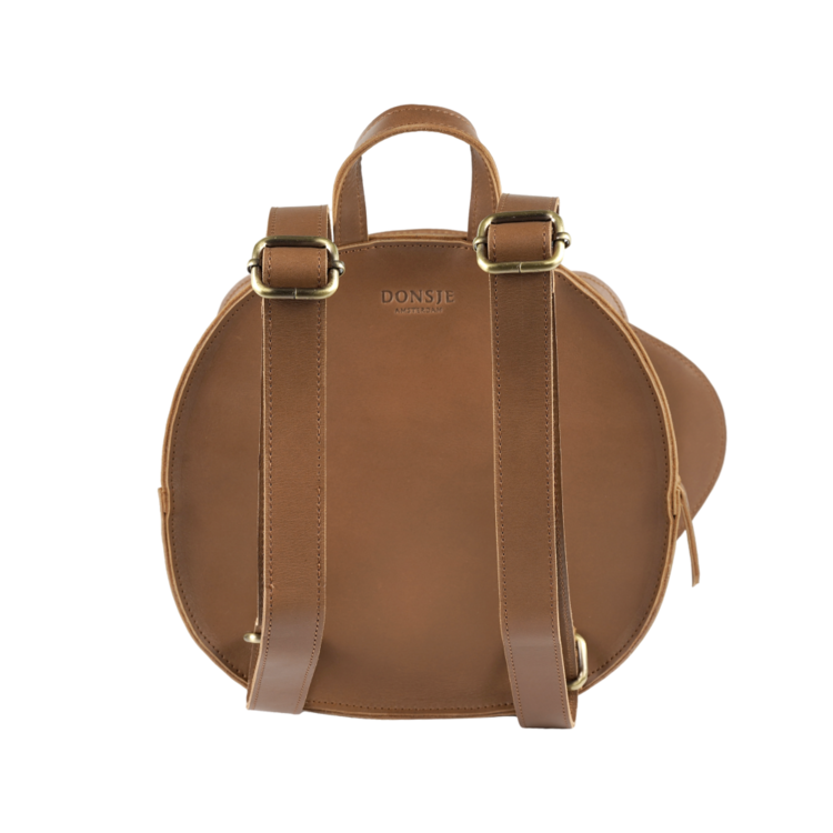 Donsje Amsterdam Snoo Schoolrugzak Christmas Bear - Cognac