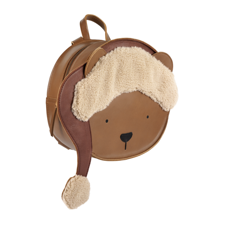 Donsje Amsterdam Snoo Schoolrugzak Christmas Bear - Cognac