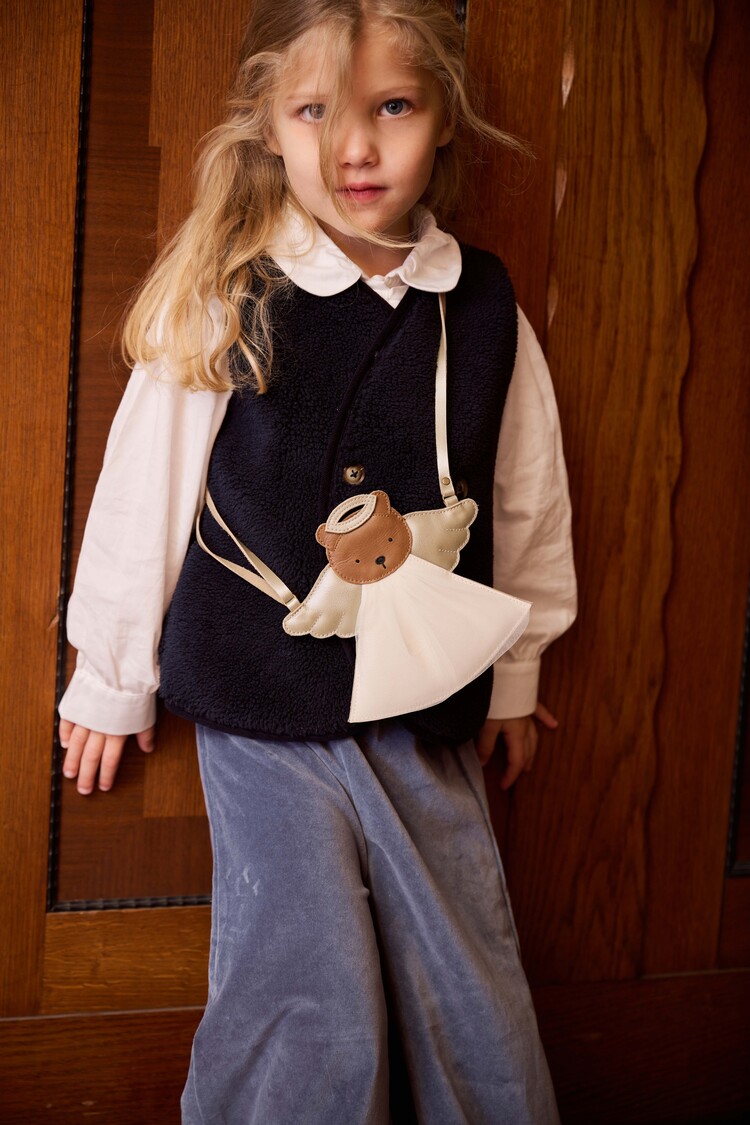 Donsje Amsterdam Wonda Handtasje Angel Bear - Champagne