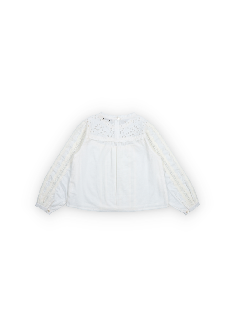 The New Society Dahlia Blouse - Moonlight White
