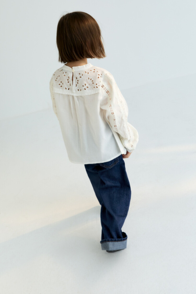 The New Society Dahlia Blouse - Moonlight White