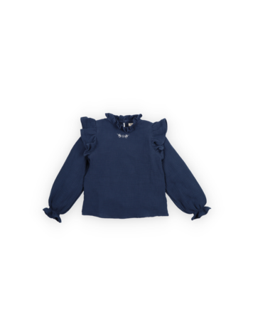 The New Society Maitea Blouse - Infinite Navy