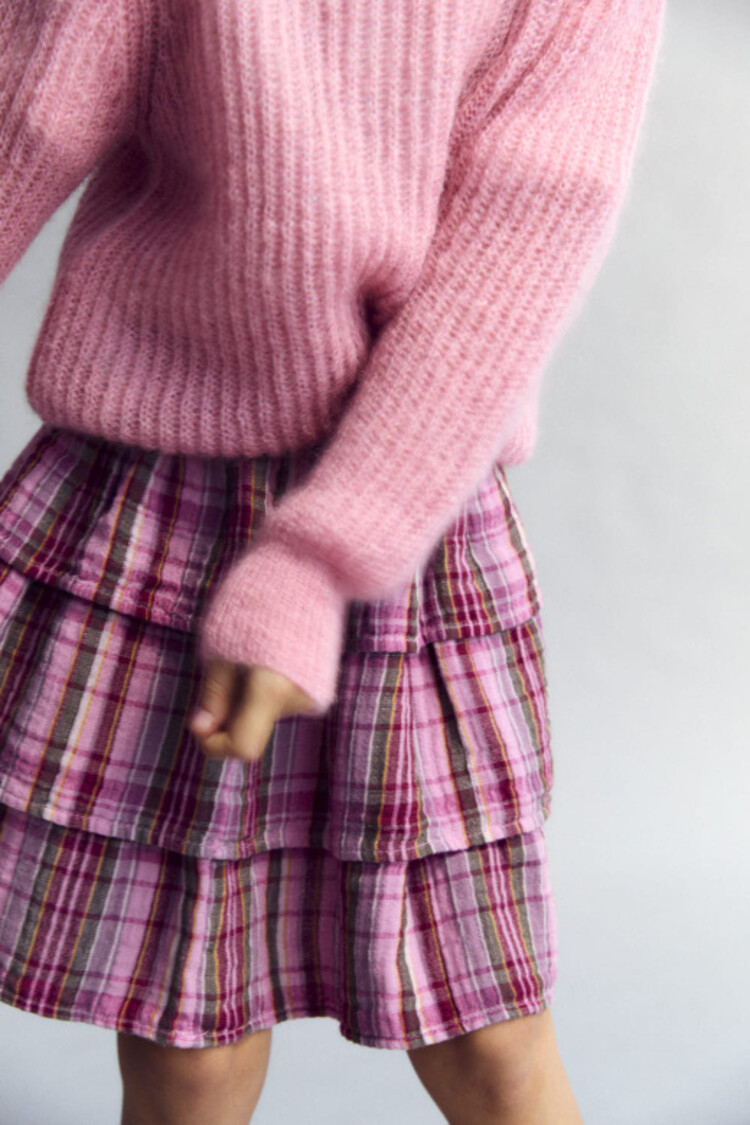 The New Society Adriana Skirt - Dream Lush Check