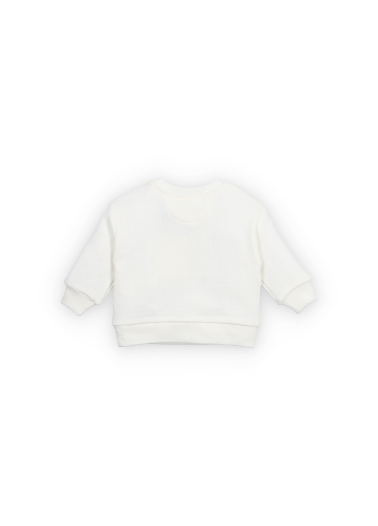 The New Society Smiley Baby Sweatshirt - Moonlight White
