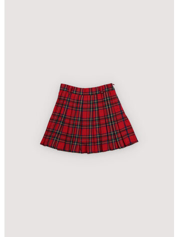 The New Society Martina Skirt - Galactic Red Check