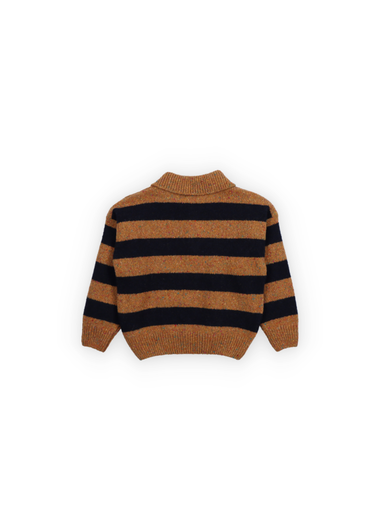 The New Society Jorge Knit Polo - Eternal Ochre