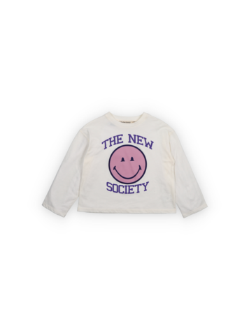 The New Society Smiley T-Shirt - Moonlight White