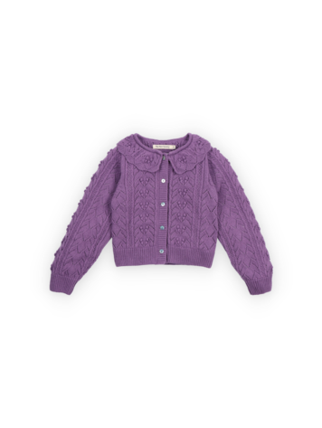 The New Society Lila Cardigan - Grape Bliss
