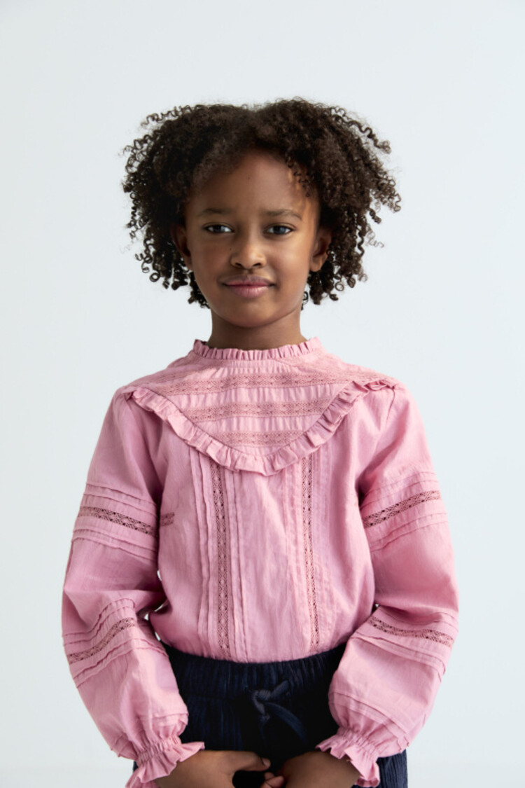 The New Society Blanca Blouse - Dream Blush