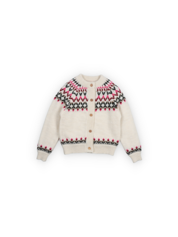 The New Society Wendy Cardigan - Moonlight White