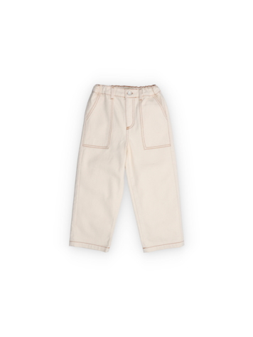 The New Society TNS Denim Baggy Pants - Ecru