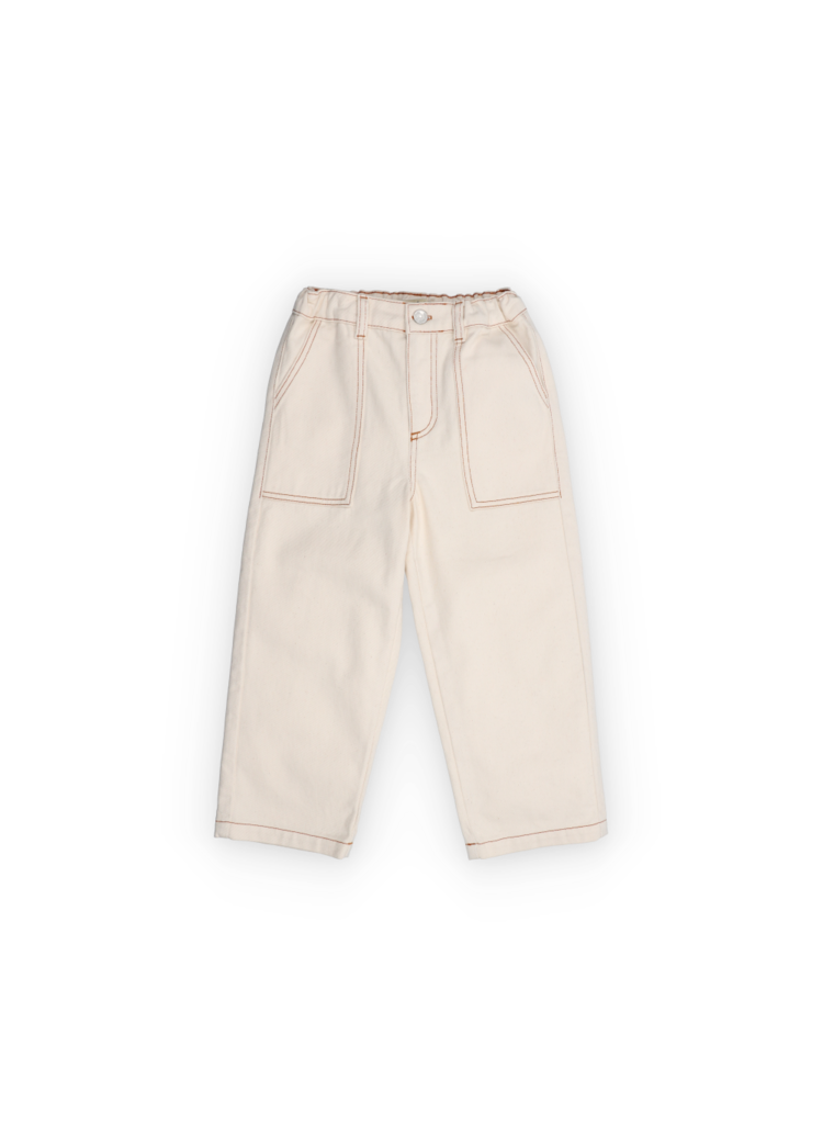 The New Society TNS Denim Baggy Pants - Ecru