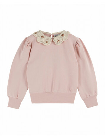 Emile et ida Sweat Col Crochet - Peony