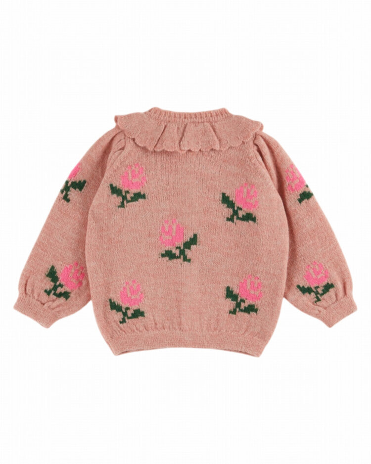 Emile et ida Cardigan Fleurs - Rose