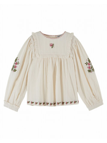 Emile et ida Blouse Brodee - Creme