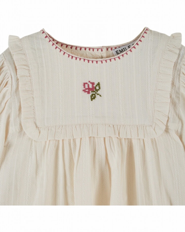 Emile et ida Blouse Brodee - Creme