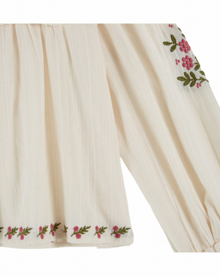 Emile et ida Blouse Brodee - Creme