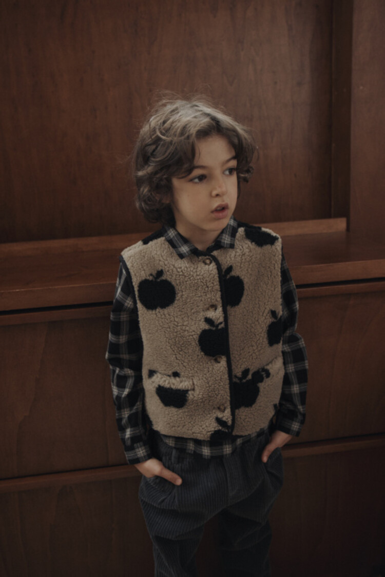 Emile et ida Veste Sans Manches - Pomme