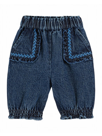 Emile et ida Pantalon Brode - Denim