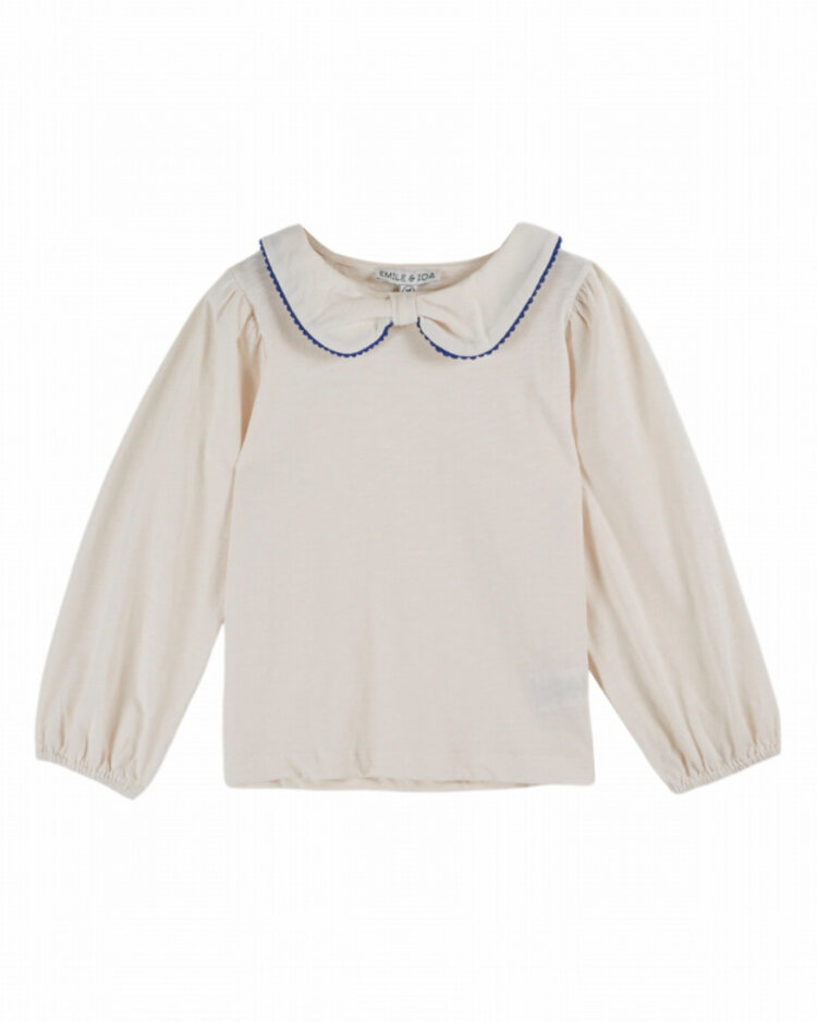 Emile et ida Tee Shirt Picote - Creme