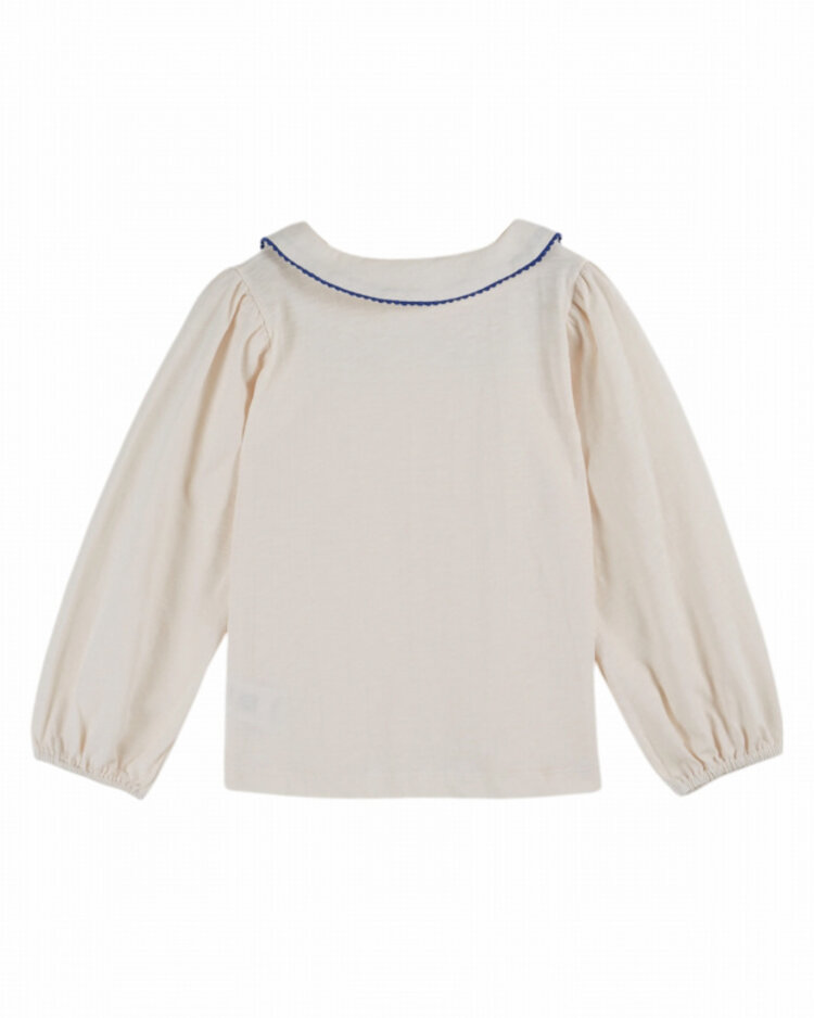 Emile et ida Tee Shirt Picote - Creme