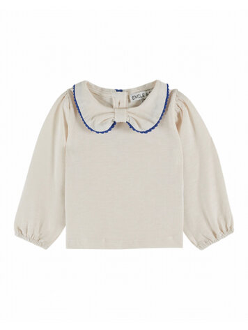 Emile et ida Tee Shirt Picote - Creme