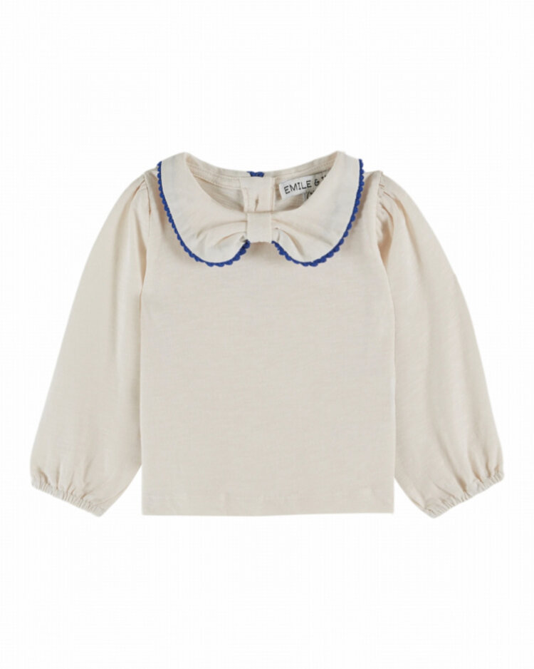 Emile et ida Tee Shirt Picote - Creme