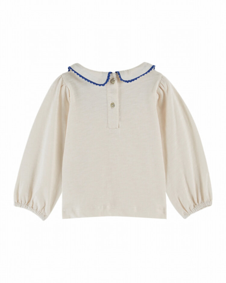 Emile et ida Tee Shirt Picote - Creme