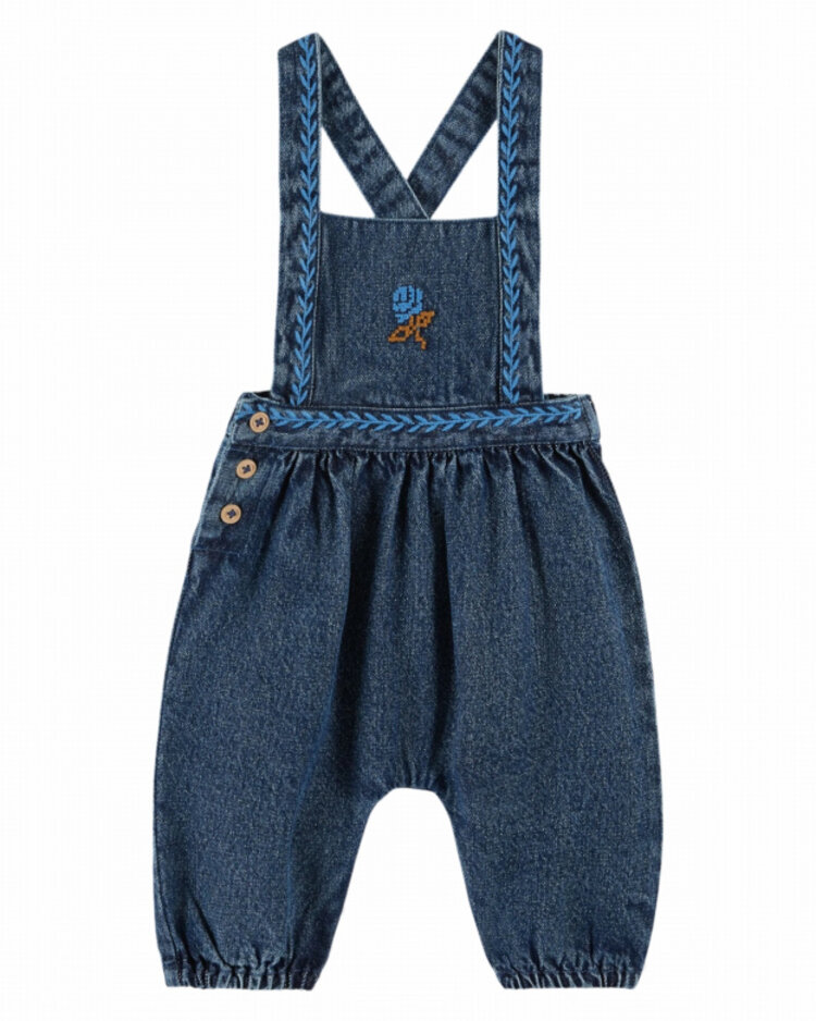 Emile et ida Salopette Brodee BB - Denim