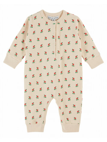 Emile et ida Combinaison Molleton Imprime - Poppy Brioche