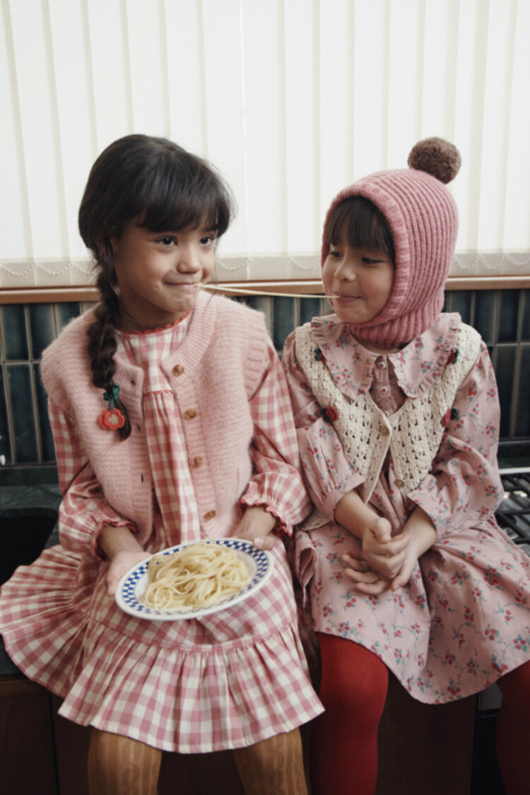 Emile et ida Cardigan Sans Manches Crochet - Ecru