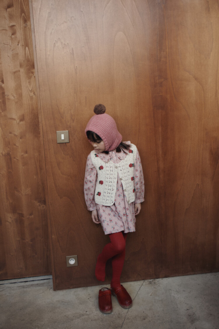 Emile et ida Cardigan Sans Manches Crochet - Ecru