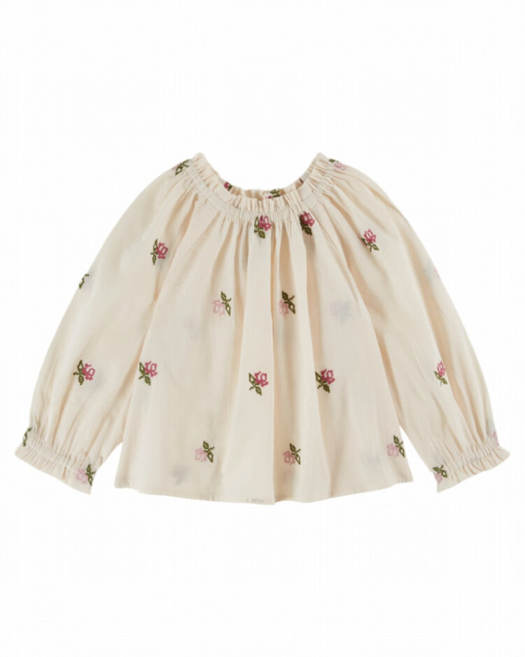 Emile et ida Blouse Brodee - Creme