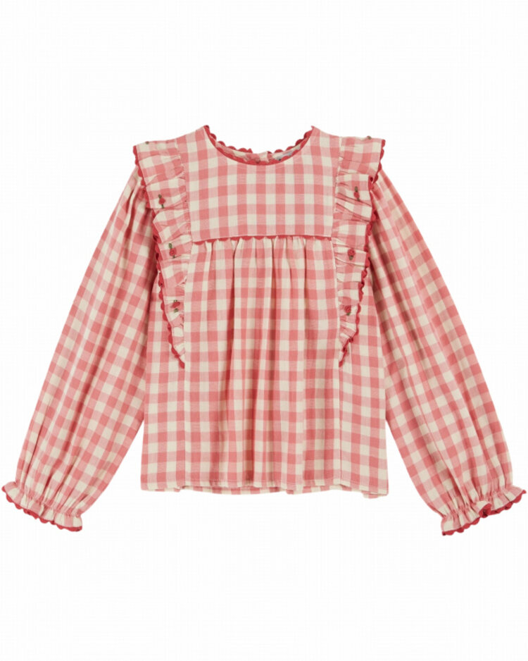 Emile et ida Blouse Vichy Volant - Gingham