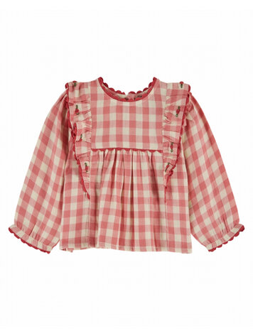 Emile et ida Blouse Vichy Volant - Gingham