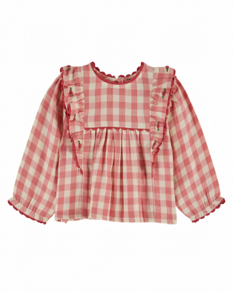 Emile et ida Blouse Vichy Volant - Gingham