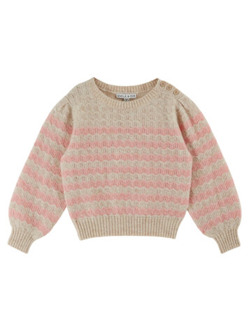Emile et ida Pull Vague - Ecru/Rose